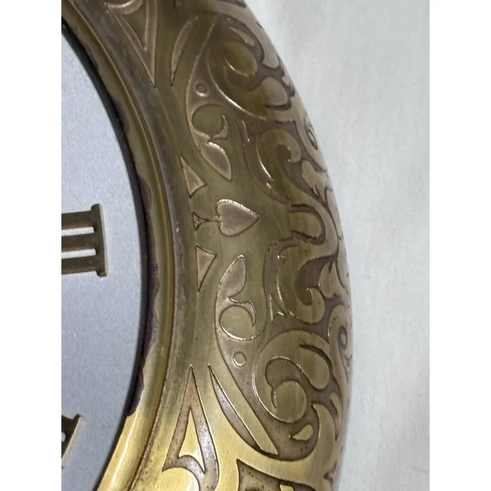 Semca 8 Day Swiss Mid Century Brass Pocket Watch Wall Clock *Working Condition*